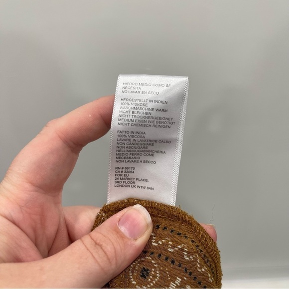 Urban Outfitters Printed Made In India Crop Pants Drawstring Medium - Picture 7 of 8